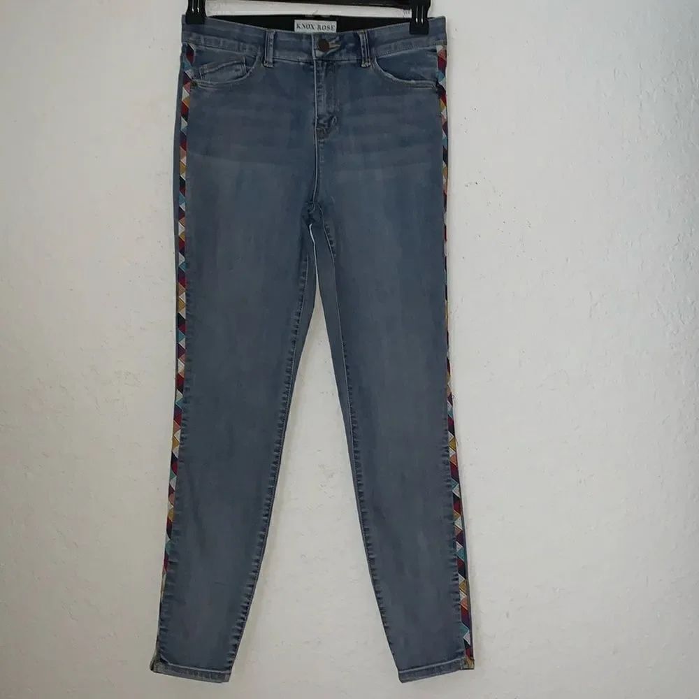 Knox Rose High Rise Skinny Medium Wash Jeans Size 8